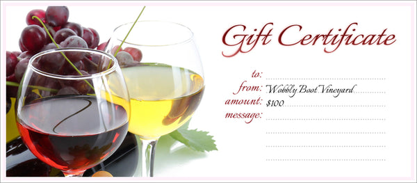 Wobbly Boot Gift Card $100